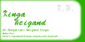 kinga weigand business card